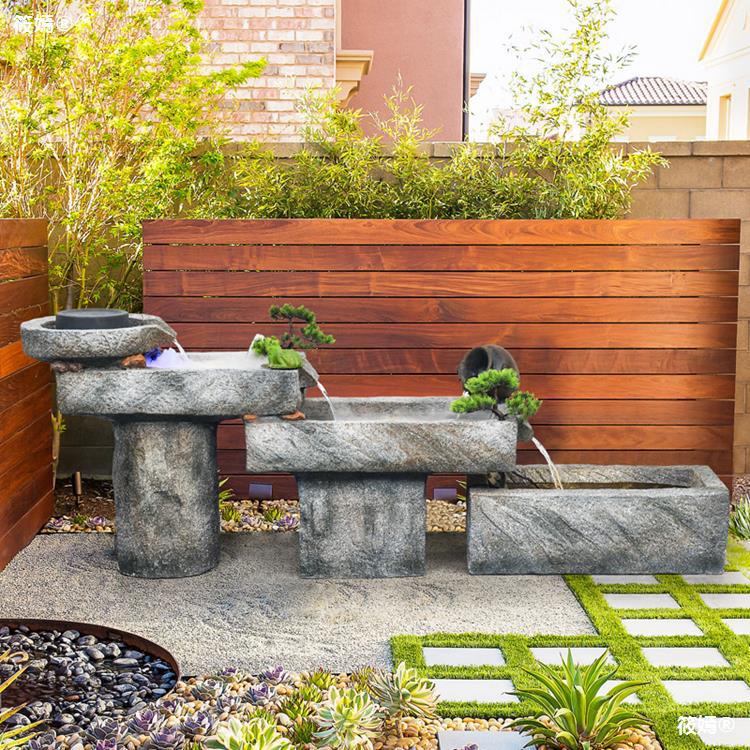 大型假山流水喷泉庭院别墅花园露台鱼池水景观装饰摆件循环水落地