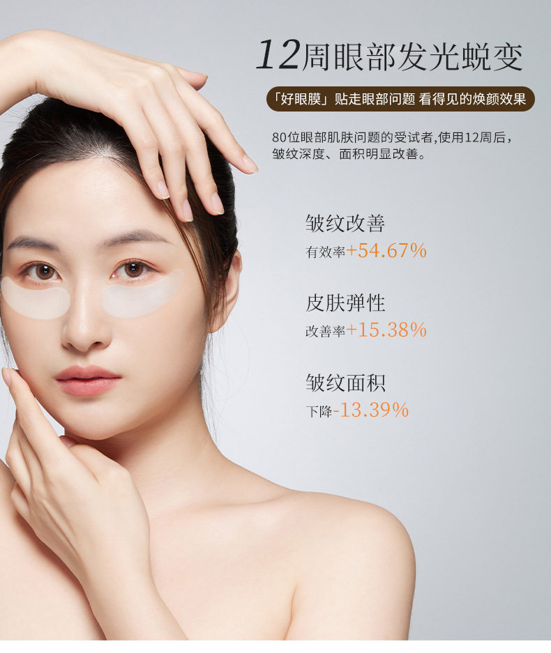 工厂正品玻尿酸微针眼膜可溶性微晶眼贴淡化大黑眼圈眼袋泪沟鱼尾纹