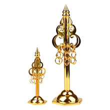 宗教用品佛堂法器家用供奉风水饰品铜电金锡杖禅杖佛前地藏王法杖