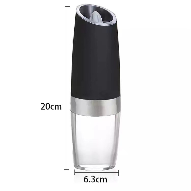 Induction Automatic Pepper Grinder Adjustable Thickness Electric Pepper Mill Grinder Blue Light