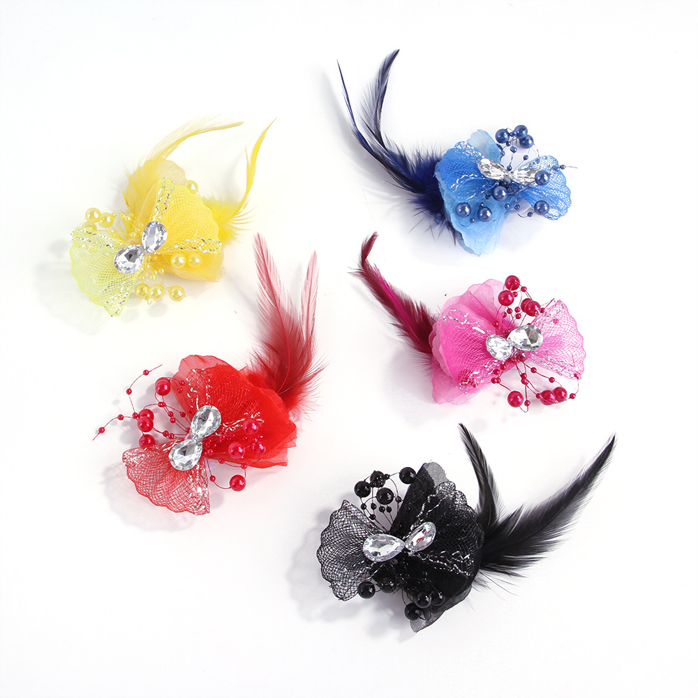 Factory in Stock Pet Hairpin Headdress Princess Style Flower Bow Tie Cat Headdress Pet Decorations