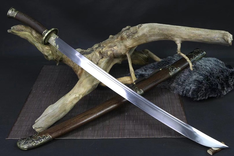 龙泉周匠刀剑宝剑凤凰绣春刀明清长刀花纹钢冷兵器影视武术未开刃