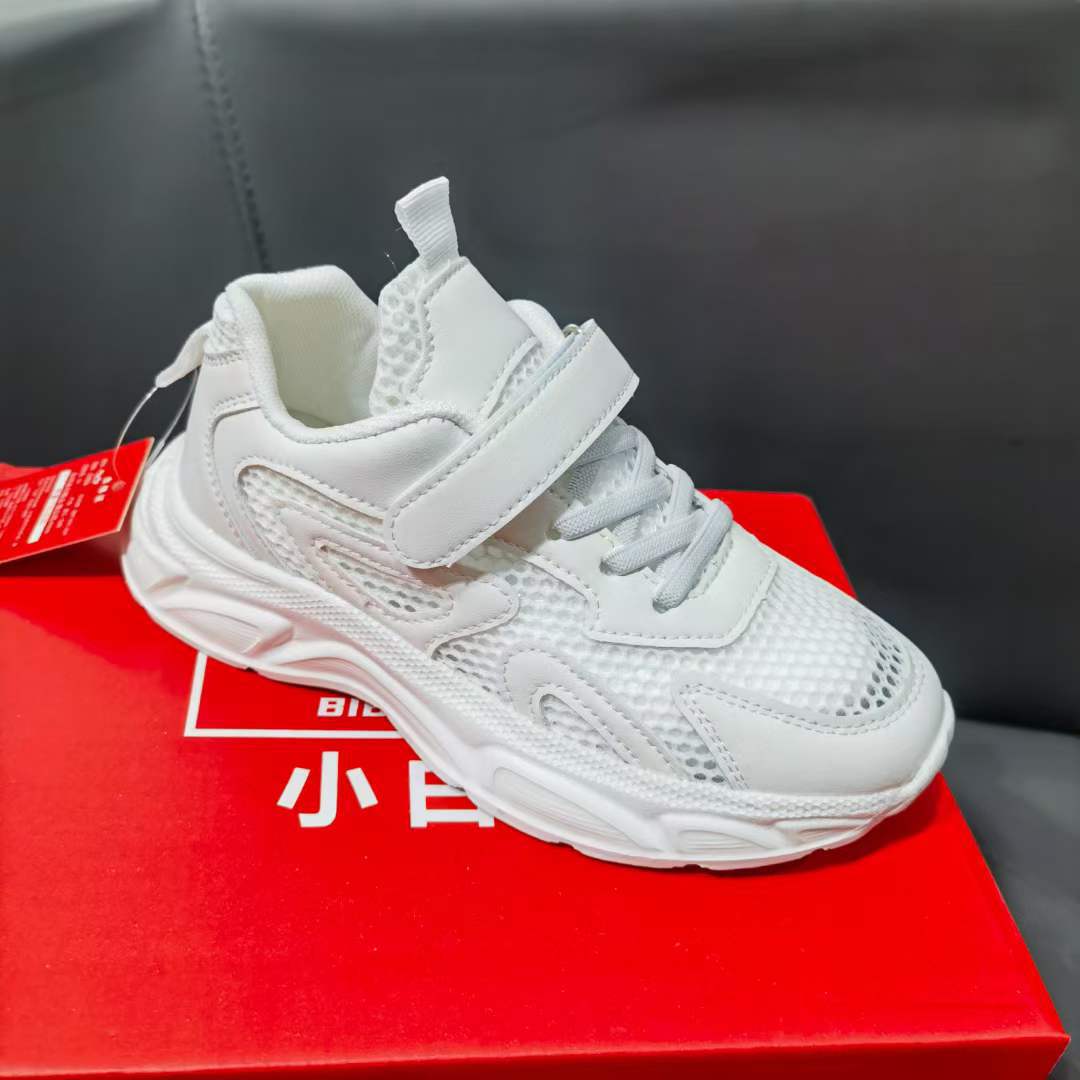 黄蜂比奇童鞋2024夏季新款女童小白鞋单网透气儿童休闲运动鞋3280