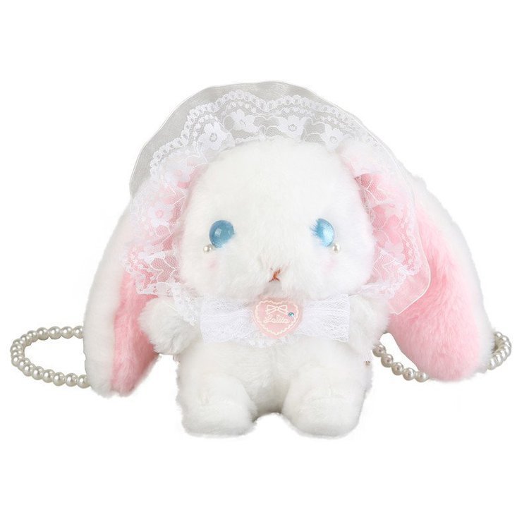 Cute Little White Rabbit Plush Bag Women 2021 Winter New Maiden Pearl Chain Bag Cartoon Shoulder Messenger Bag