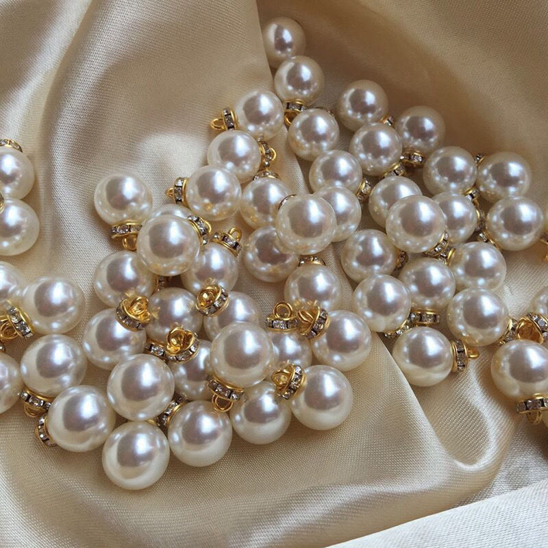 100 pcs diy material pearl pendant hanging beads imitation earrings headdress hair accessories diamond ring beads candy bag