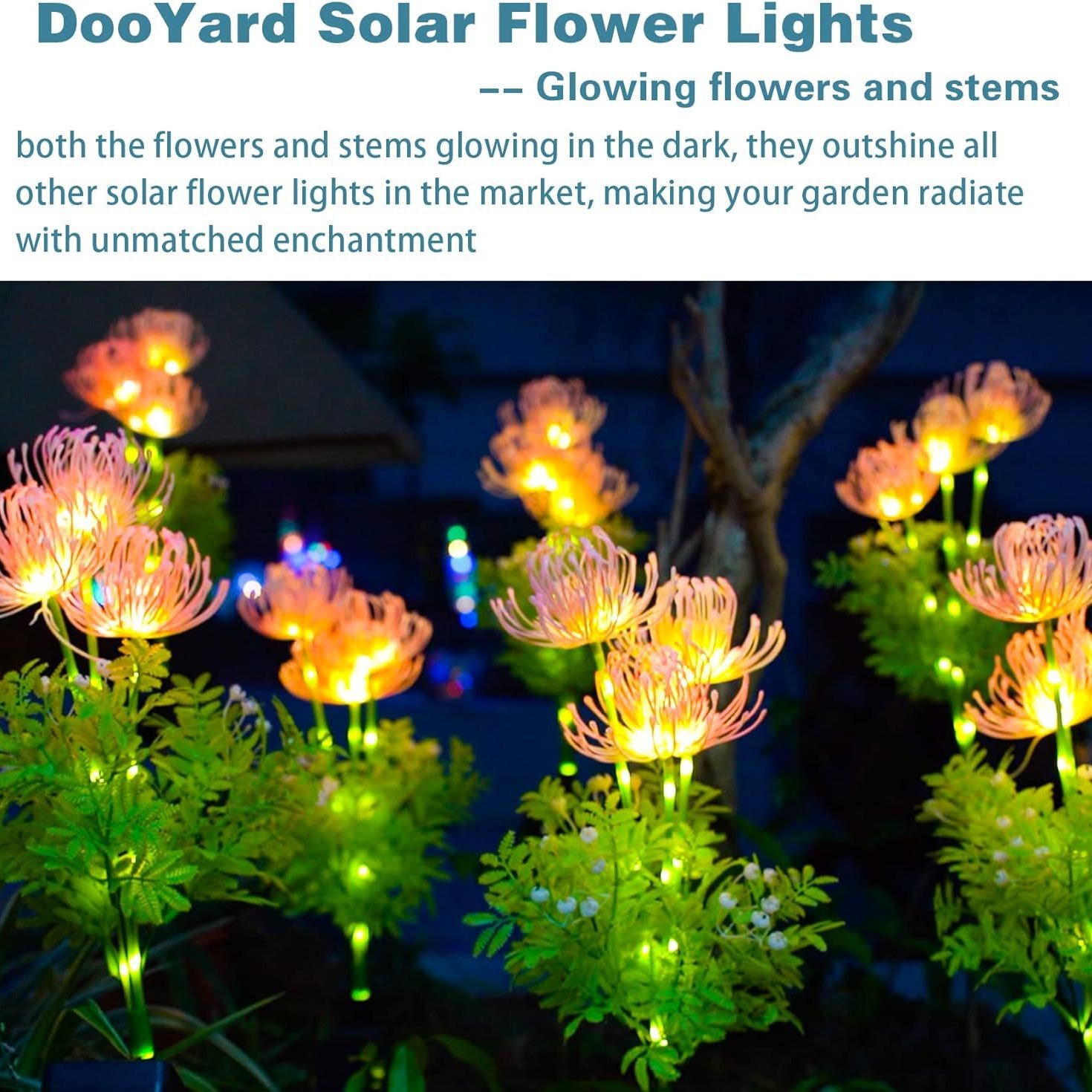 Cross-Border New Solar Energy Lawn Lamp Bianhua Outdoor Decorative Lamp Courtyard Landscape Plug-in Preserved Fresh Flower Lawn Lamp