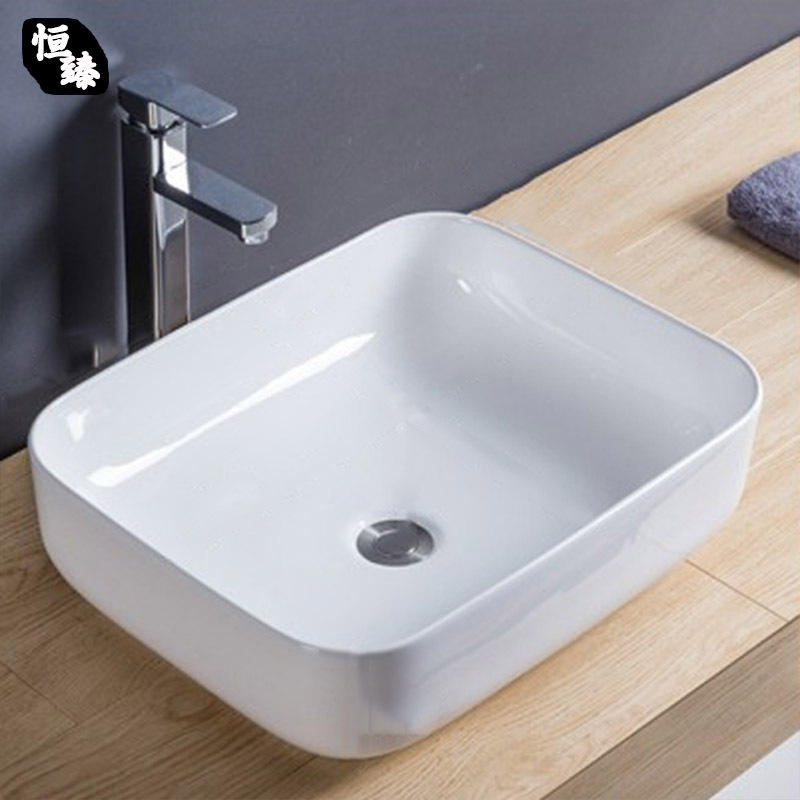 厂货台上盆小尺寸阳台洗手盆方形卫生间陶瓷洗脸台盆单盆家用面盆