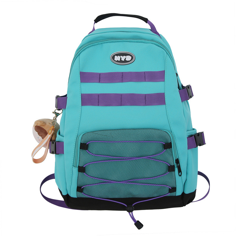 Trendy Cool Solid Color Casual Fashion Backpack Wholesale Large Capacity Solid Color Trendy Backpack Mori Style Middle School Student Schoolbag
