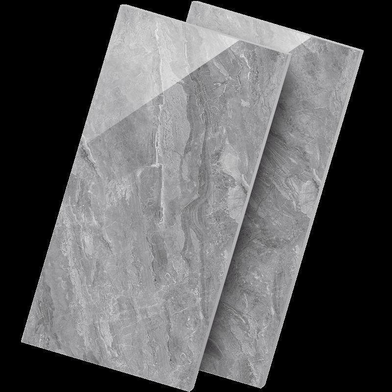佛山简约750x1500大板瓷砖客厅房间灰色亮光通体耐磨大理石地板砖