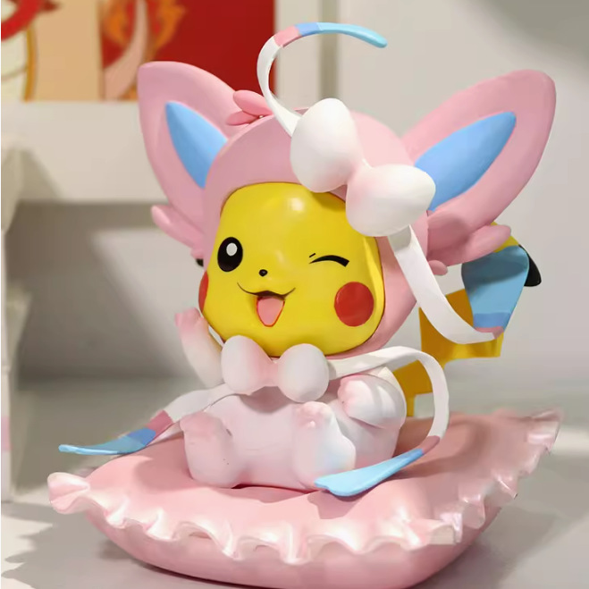 宠物小精灵神奇宝贝皮卡丘手办皮卡丘cos桌面摆件礼物可爱伊布