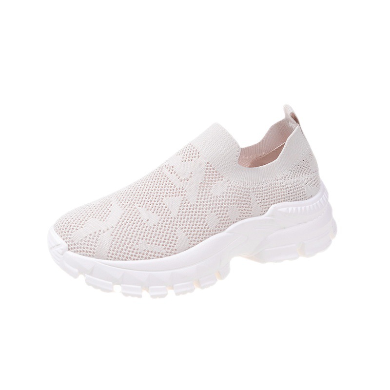 Women's Knitted Shoes 2023 Spring and Summer New Mesh Surface Hollowed Dad Shoes Female Lady Casual Shoes Thick Bottom Sneaker Women