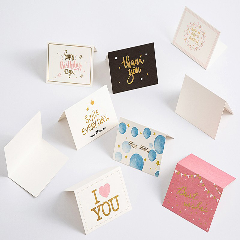 韩国创意生日节日小卡片祝福留言感谢商务感新年员工花店贺卡