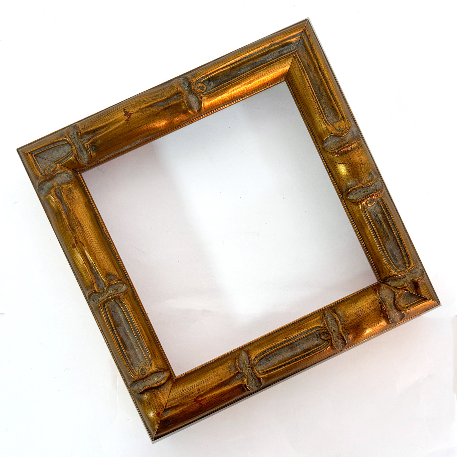 新中式金色竹节画框简约做旧实木相框装饰裱框画框客厅挂墙批发