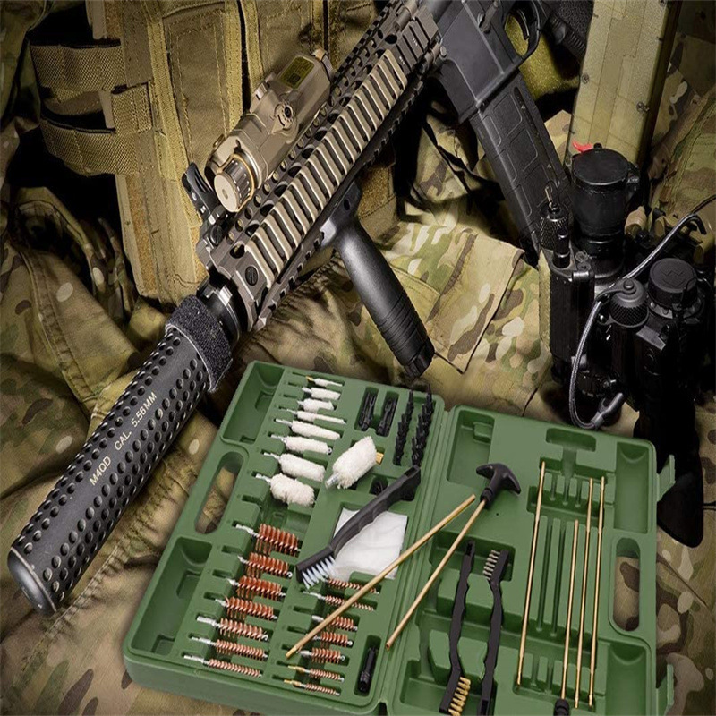 通用便携式擦枪工具套装 擦枪武器铜条棉刷毛刷擦布维护包工具包