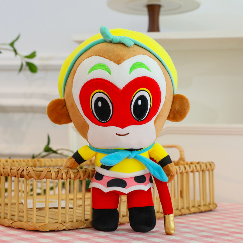 新款卡通孙悟空毛绒玩具公仔可爱齐天大圣玩偶儿童礼物抱枕批发