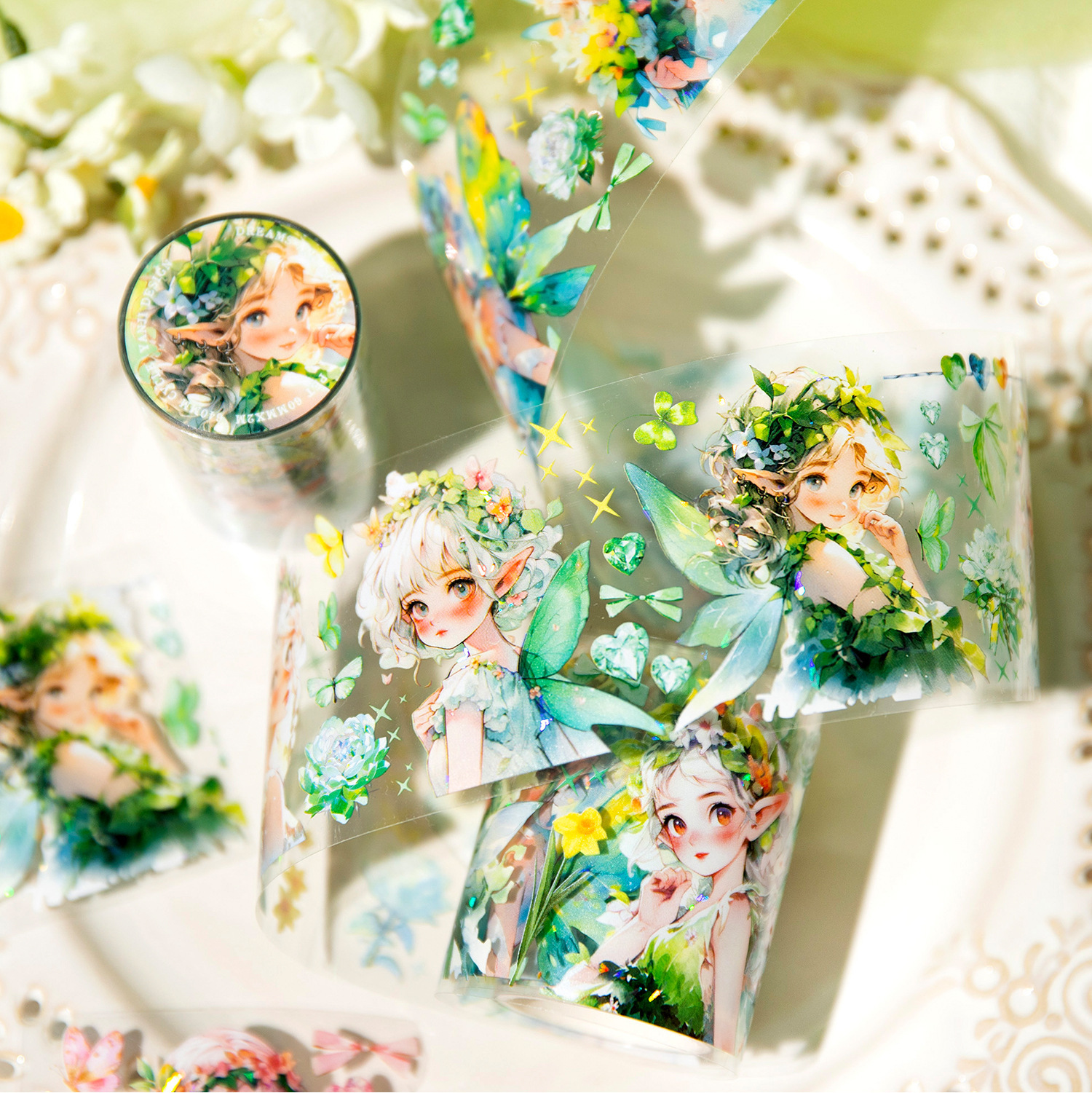 言己pet胶带 美梦与盛宴系列 女孩主题手账diy素材装饰循环贴 5款