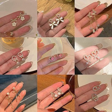 时尚流苏耳夹 无耳洞女韩国森系气质耳环超仙耳挂饰品潮耳坠批发