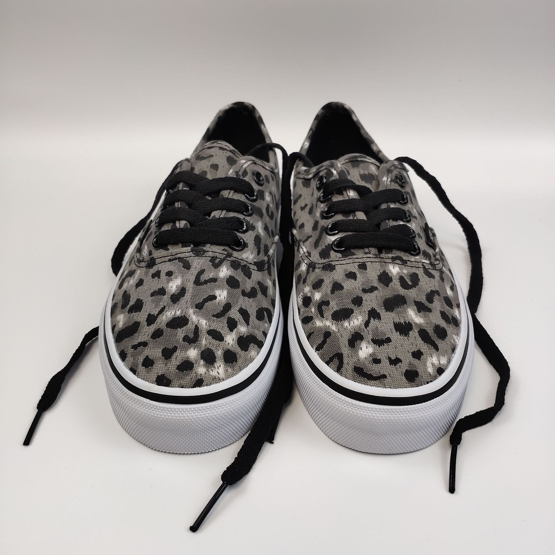 灰色豹纹vance 承接订单 硫化鞋工艺 男女滑板鞋帆布鞋一件代发