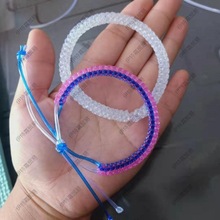 2毫米彩色玻璃软管怀旧玻璃丝包手编线塑料编织小鱼软管空心手编