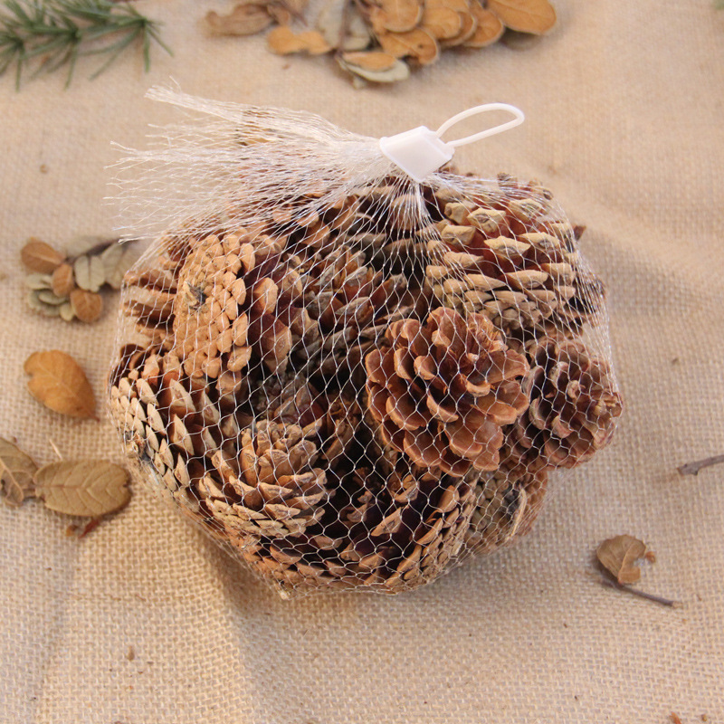 松塔装饰松果摆件手工diy橡果制作工艺品木片打孔挂件幼儿园道具