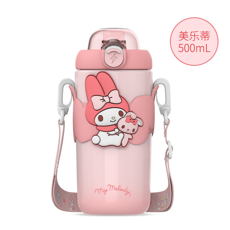 Cartoon Cute Sanrio Vacuum Cup 316 Stainless Steel Large Capacity Water Cup Hot Sale Good-looking Children's Straw Cup