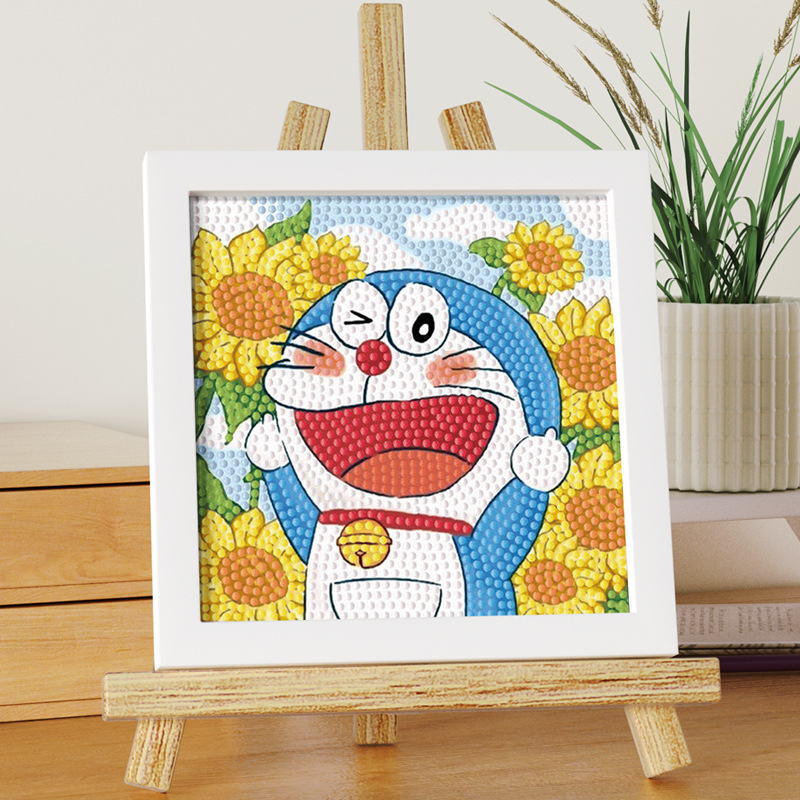 Clow M Sanrio Children's Cartoon Handmade DIY Diamond Stickers Four-Grid Diamond Painting Wholesale