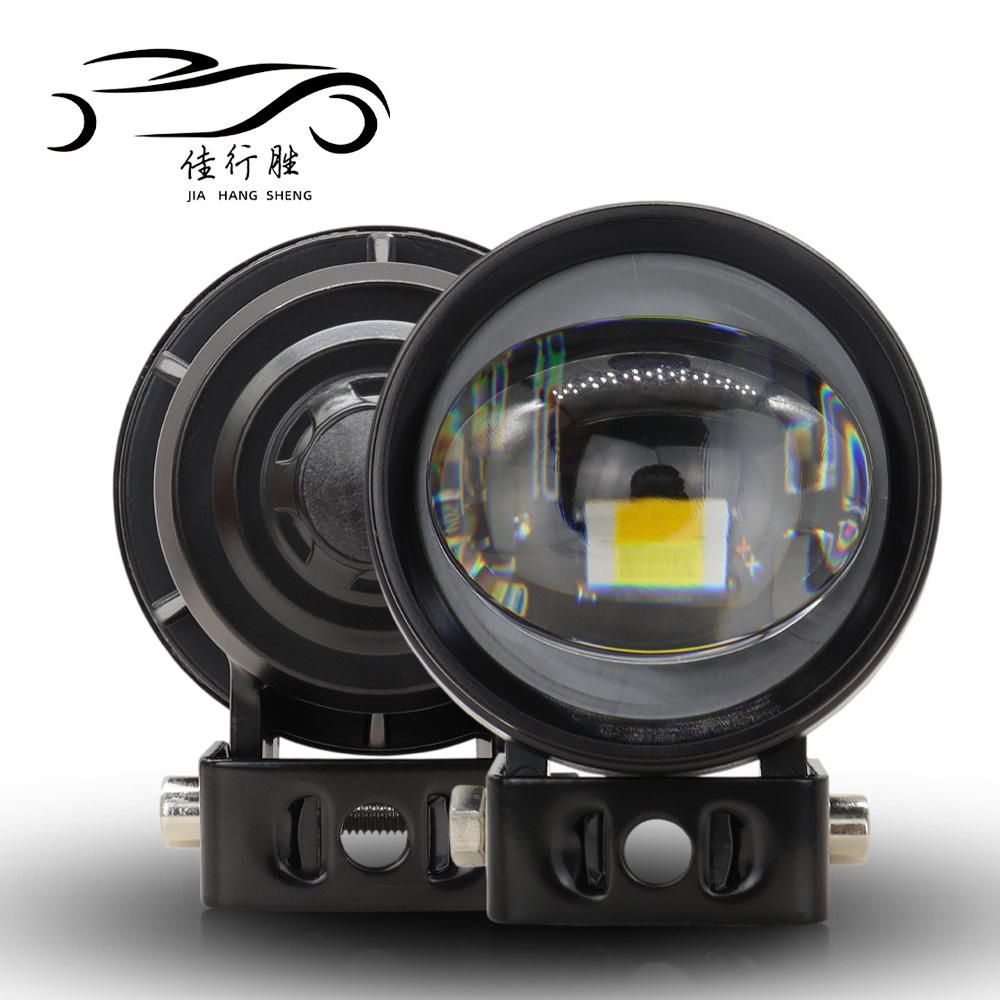 跨境专供鱼眼透镜电动车前大灯摩托车射灯30w单眼强光灯led车灯
