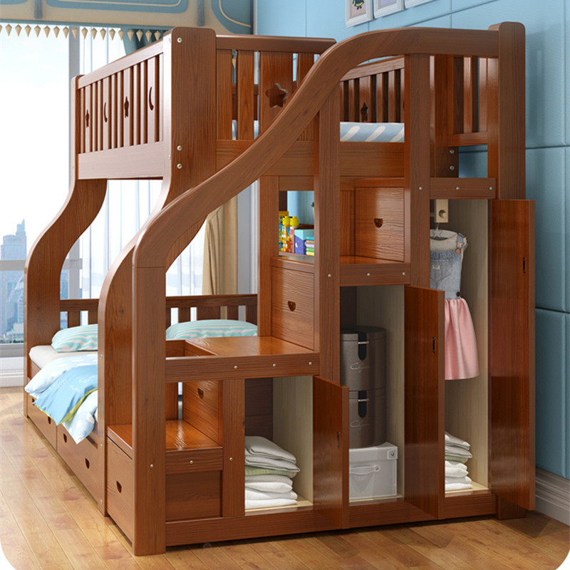 全实木上下床双层床家用双人上下铺木床多功能两层子母高低儿童床