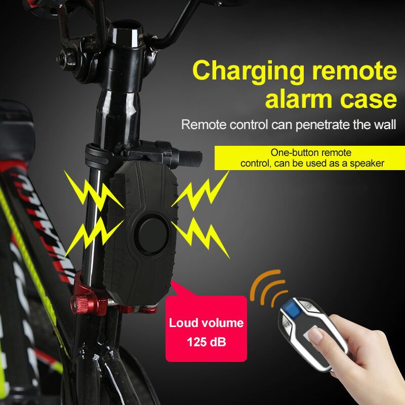 Door and Window Bicycle Alarm Electric Motorcycle Alarm Wireless Remote Control Vibration Waterproof Motorcycle Anti-Theft Device