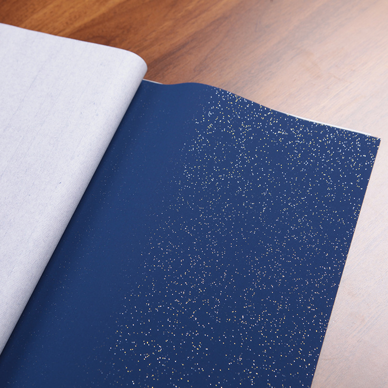 加厚蓝色宣纸万年蓝宣纸抄经纸四尺六尺对开粉彩半生半熟黑色万年