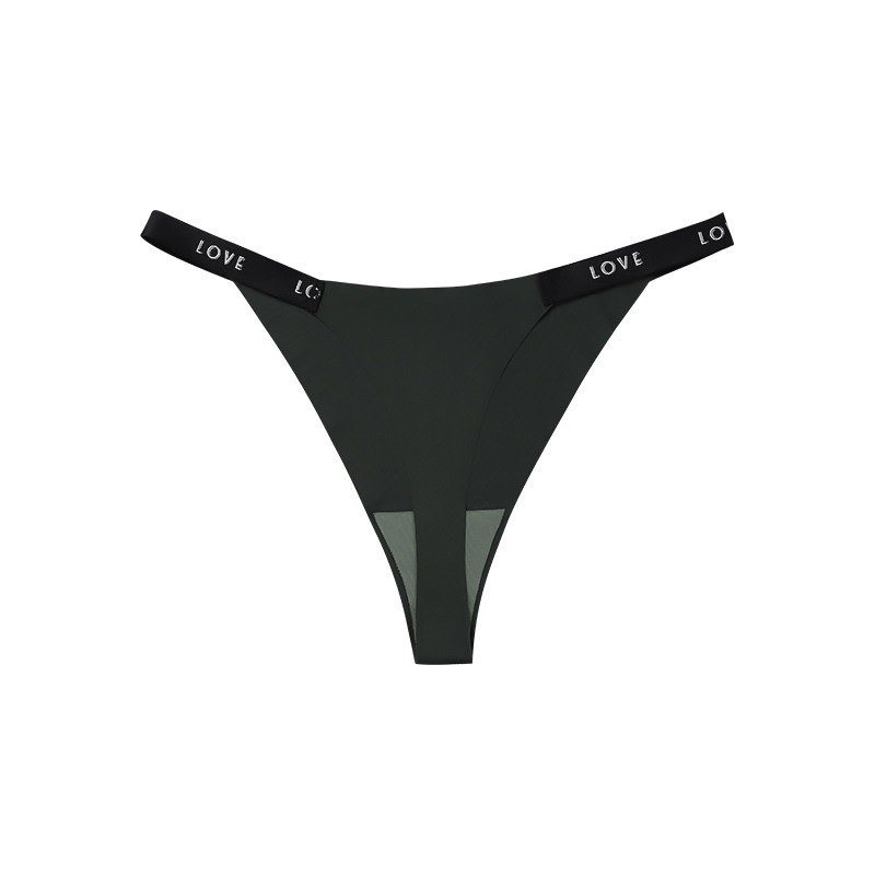 Foreign Trade European and American Seamless Thin Belt T-Back Women's Sports Style with Letters Fitness Underwear T-Shaped Panties Sexy Sexy Briefs