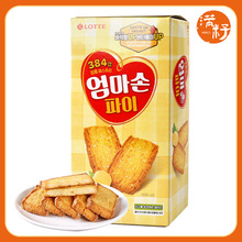 韩国进口乐天妈妈手派饼干127g千层酥零食批发蜂蜜黄油奶香酥饼干