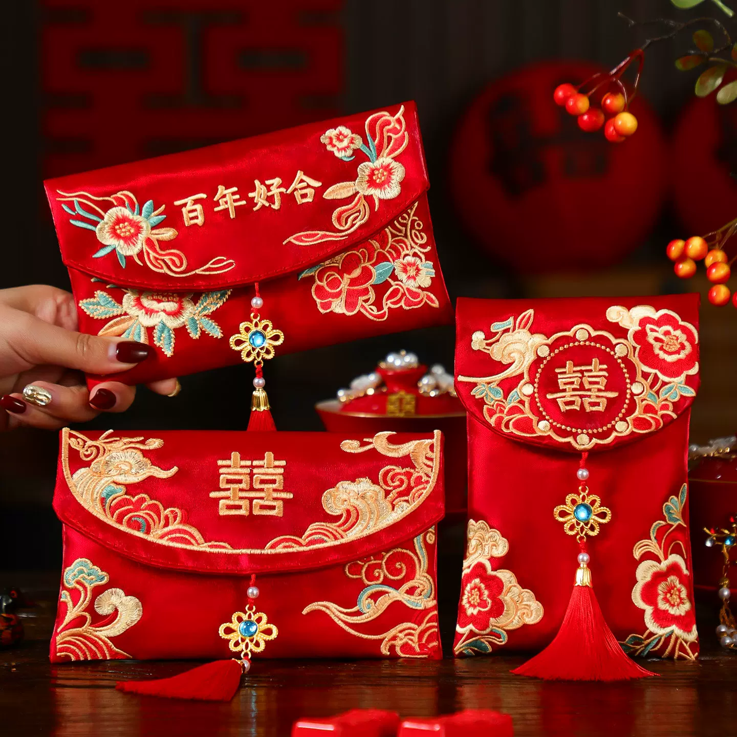 结婚专用红包2026新款万元利是封订婚礼改口费敬茶高级感红色喜包