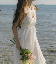 度假吊带连衣裙旅游拍照森系仙女裙三亚海边沙滩裙女2023夏装新款