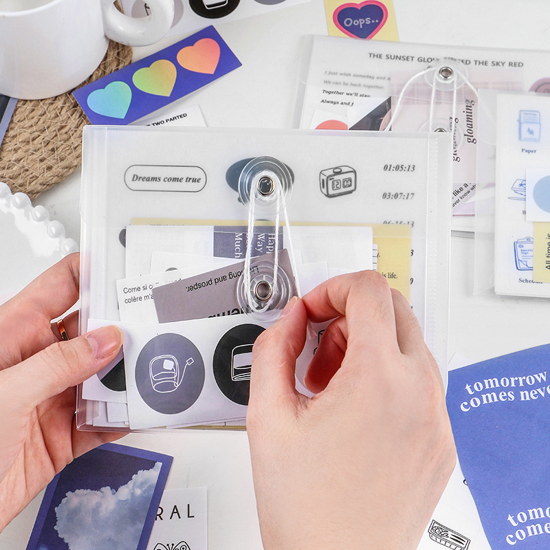 网红ins黑白日系贴纸便签套装手帐素材包新人入坑手账材料大礼包