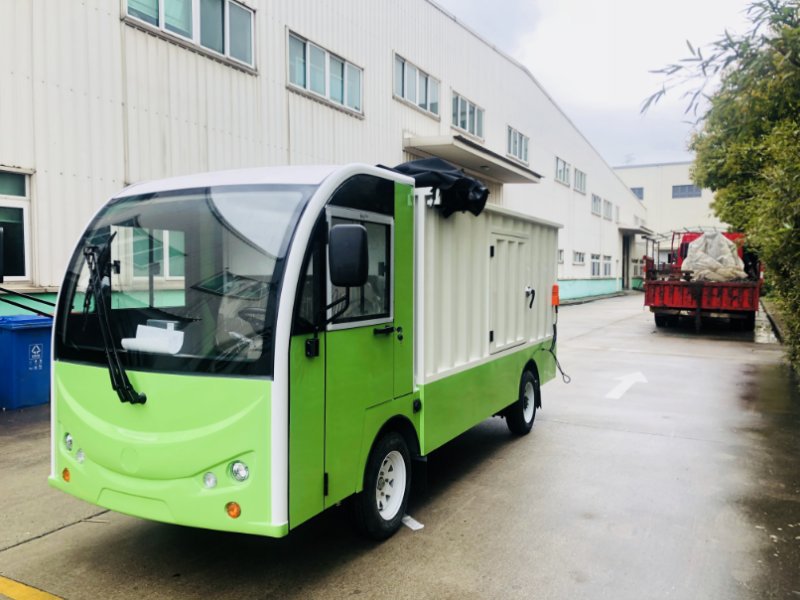 电动货运车四轮拉货搬运载货车内部转运车密封货厢式电动货车
