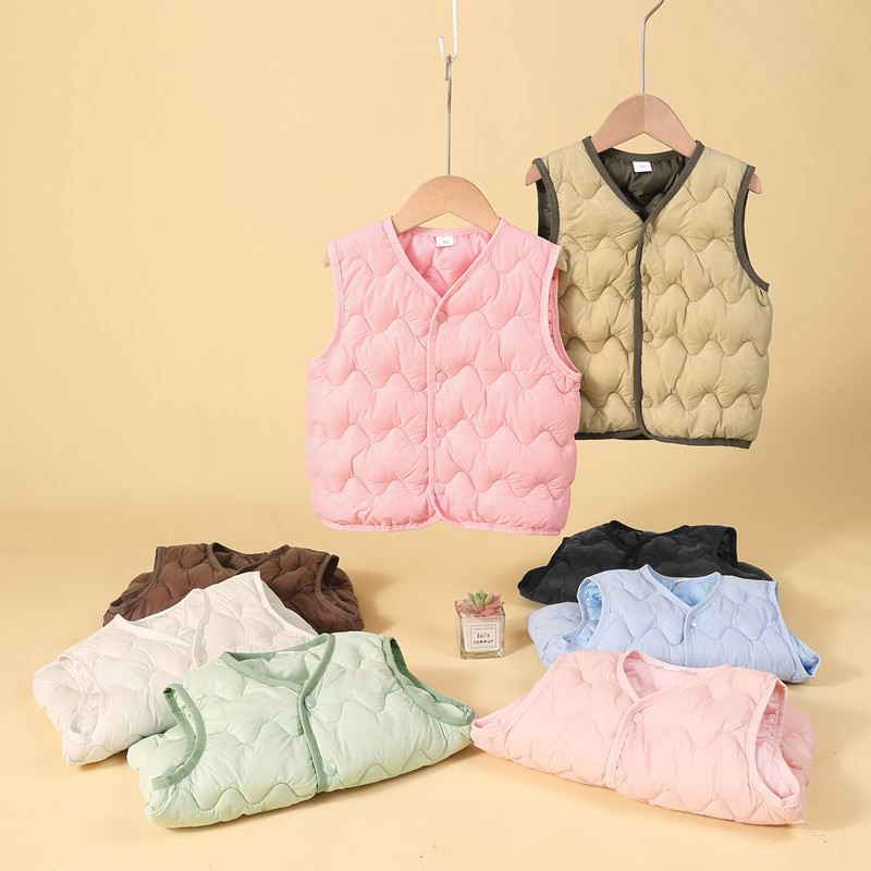 儿童棉马甲宝宝婴幼儿内外穿秋冬加厚背心新款男女童上衣外贸