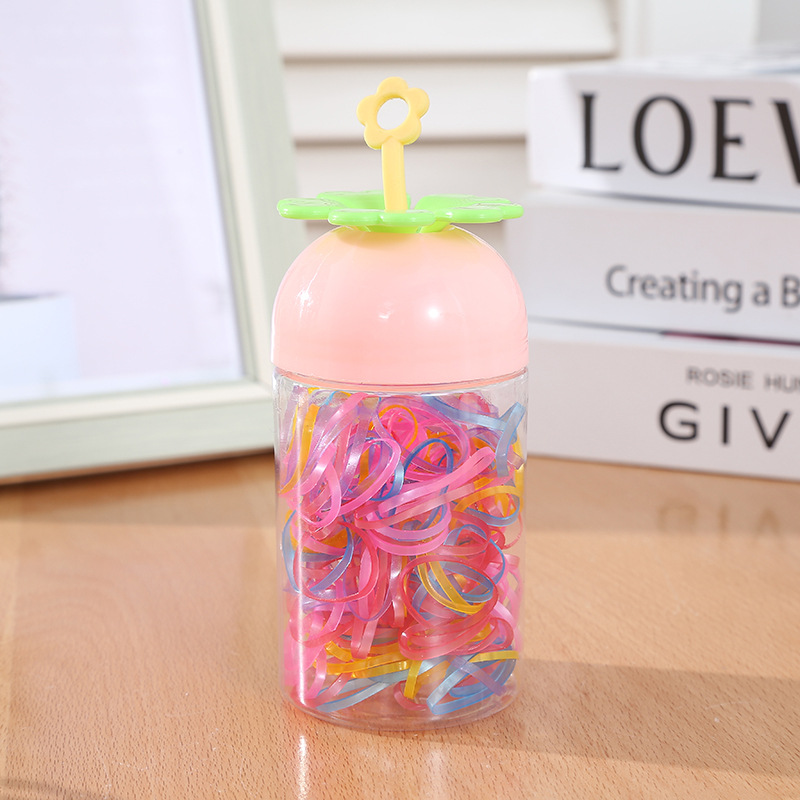 New Cute Candy Color Barrel Rubber Band Color Macaron Rubber Band Fashion Baby Tie-up Hair Head Rope Wholesale