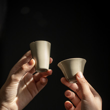5OH3草木灰釉闻香杯手工陶瓷品茗杯主人客用单杯仿古小茶杯子