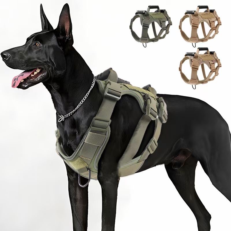 large dog tactical chest strap professional explosion-proof punch dog traction vest strong heavyweight dog scarf wholesale