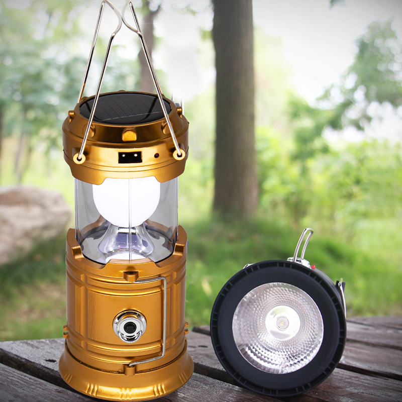 Camping Lantern Solar Barn Lantern Tent Portable Charging Household Outdoor Searchlight Multifunctional Camping Lighting