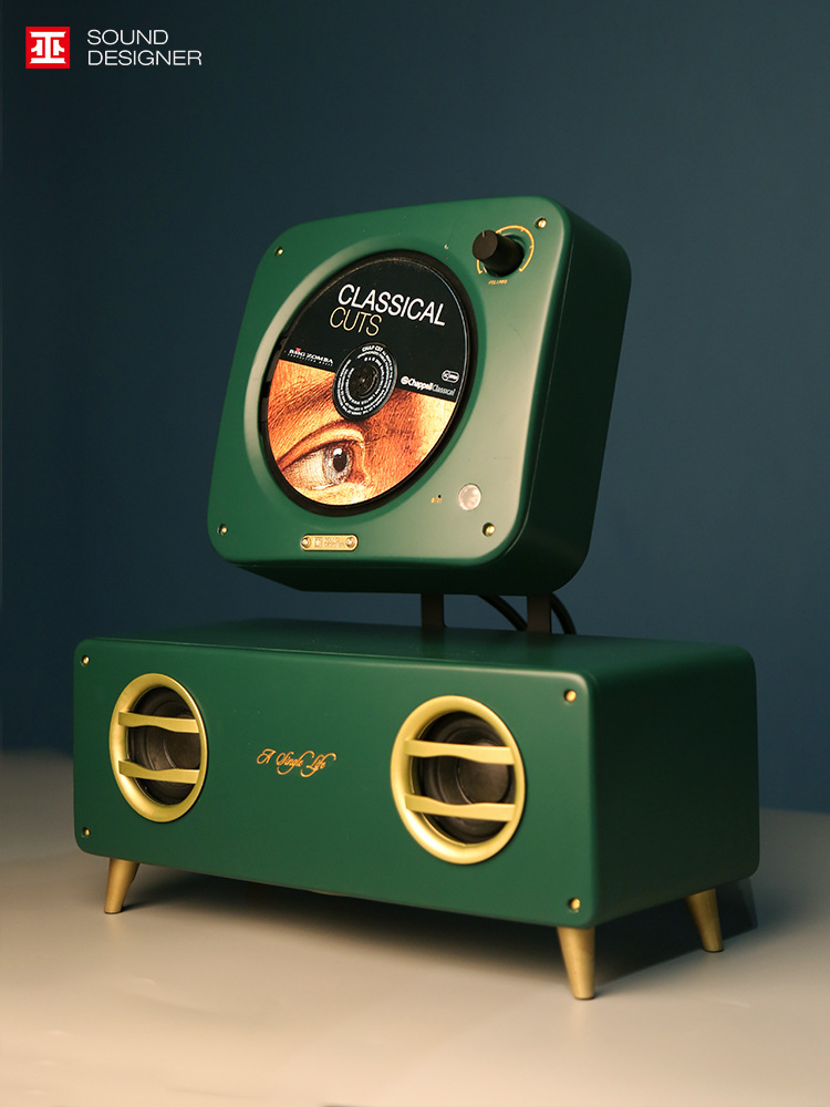 1声道cd机台式一体实体专辑复古碟片机光盘cd播放机