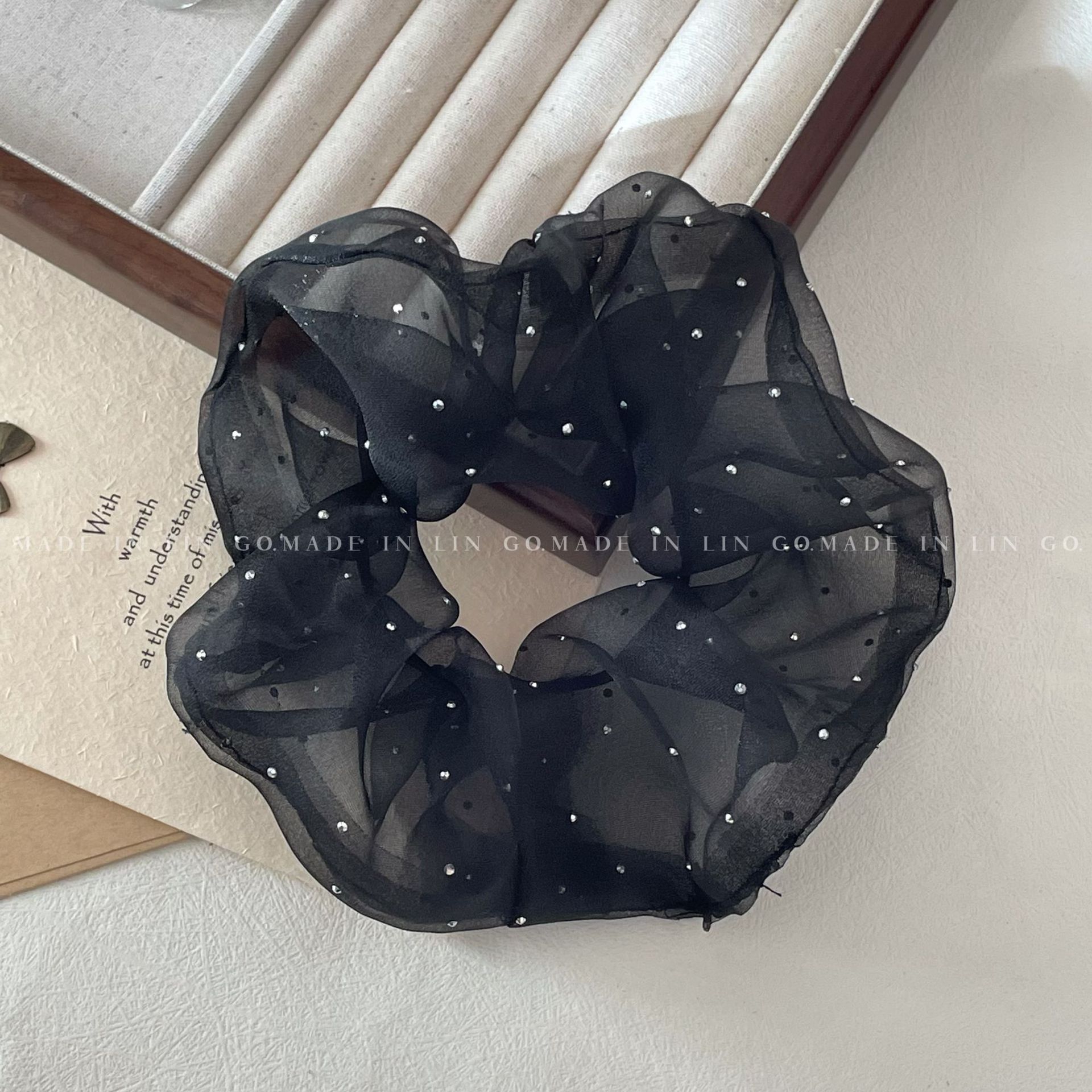 Gentle Sister ~ Star Little Sausage Ring Hair Band Female Hair Rope Hairware Head Rope Korean Rubber Band Organza