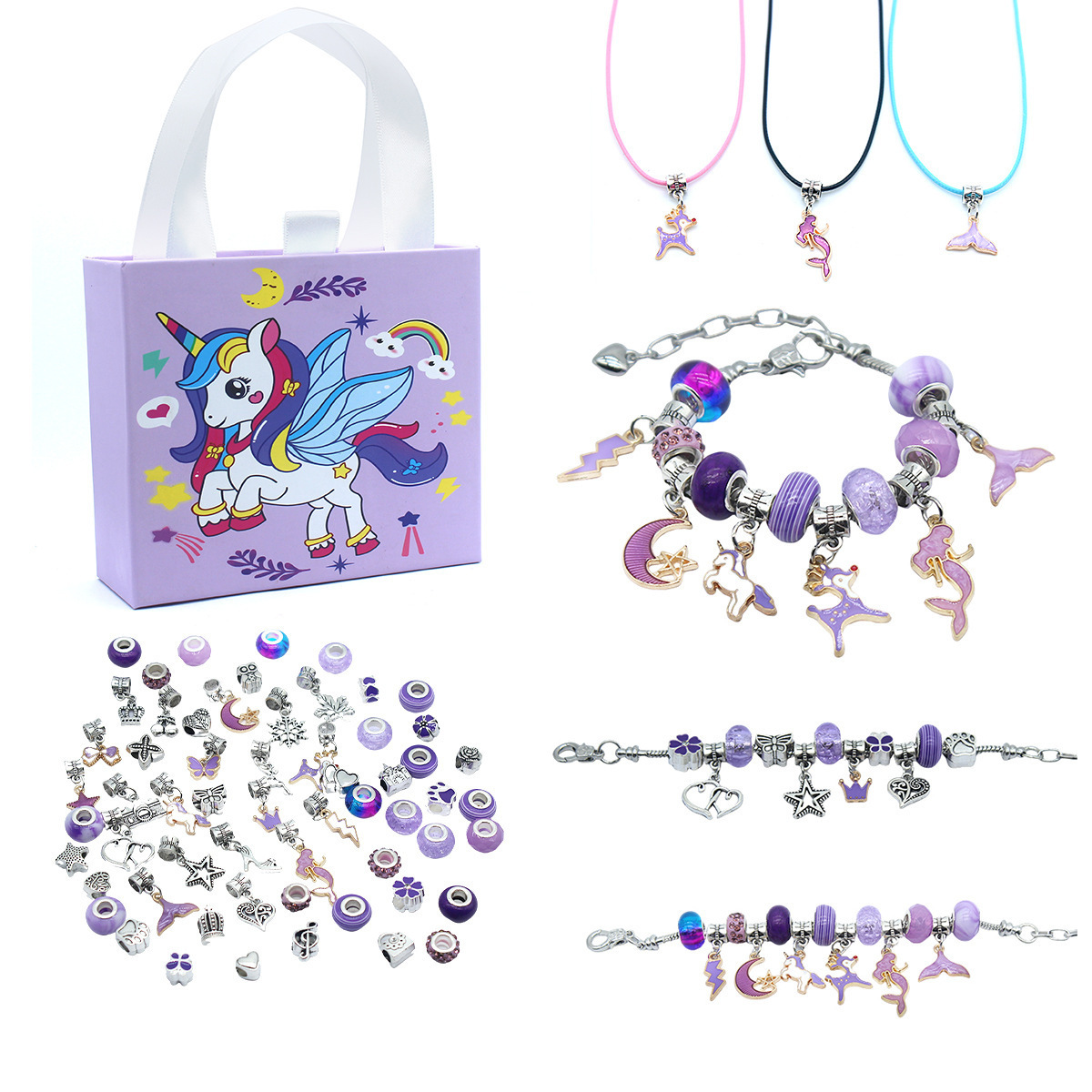 New Unicorn Children's Diy Bracelet Set