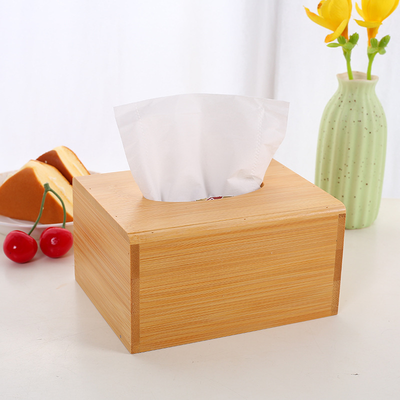 Hotel Tissue Box, Hotel Paper Extraction Box Storage Bamboo and Wood Products