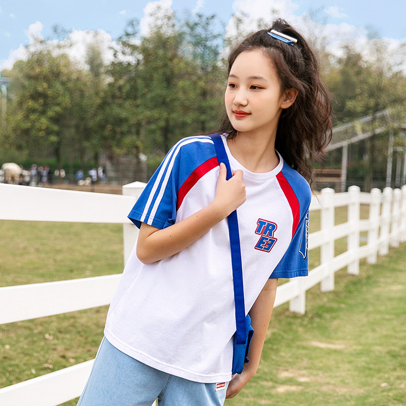 初中学生短袖t恤夏季新款少女装2022高中生半袖上衣纯棉休闲2060