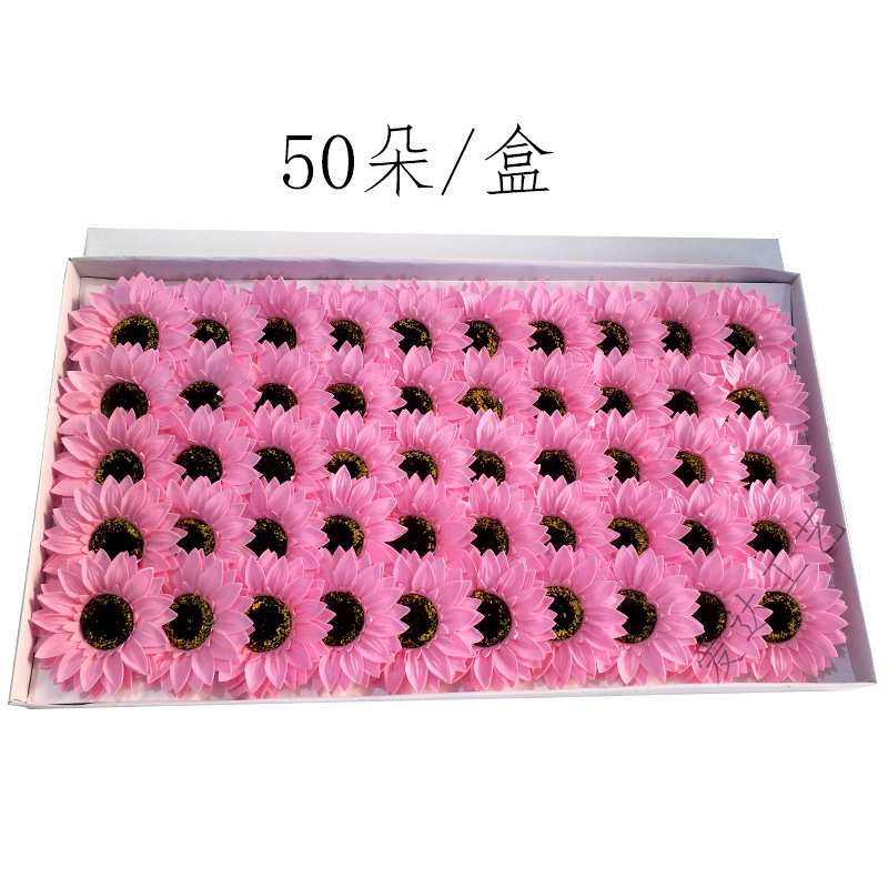 Factory Direct Sales Artificial Flower Material Sunflower Head Soap Flower Wholesale Flower Shop Decoration SUNFLOWER Head Soap Flower