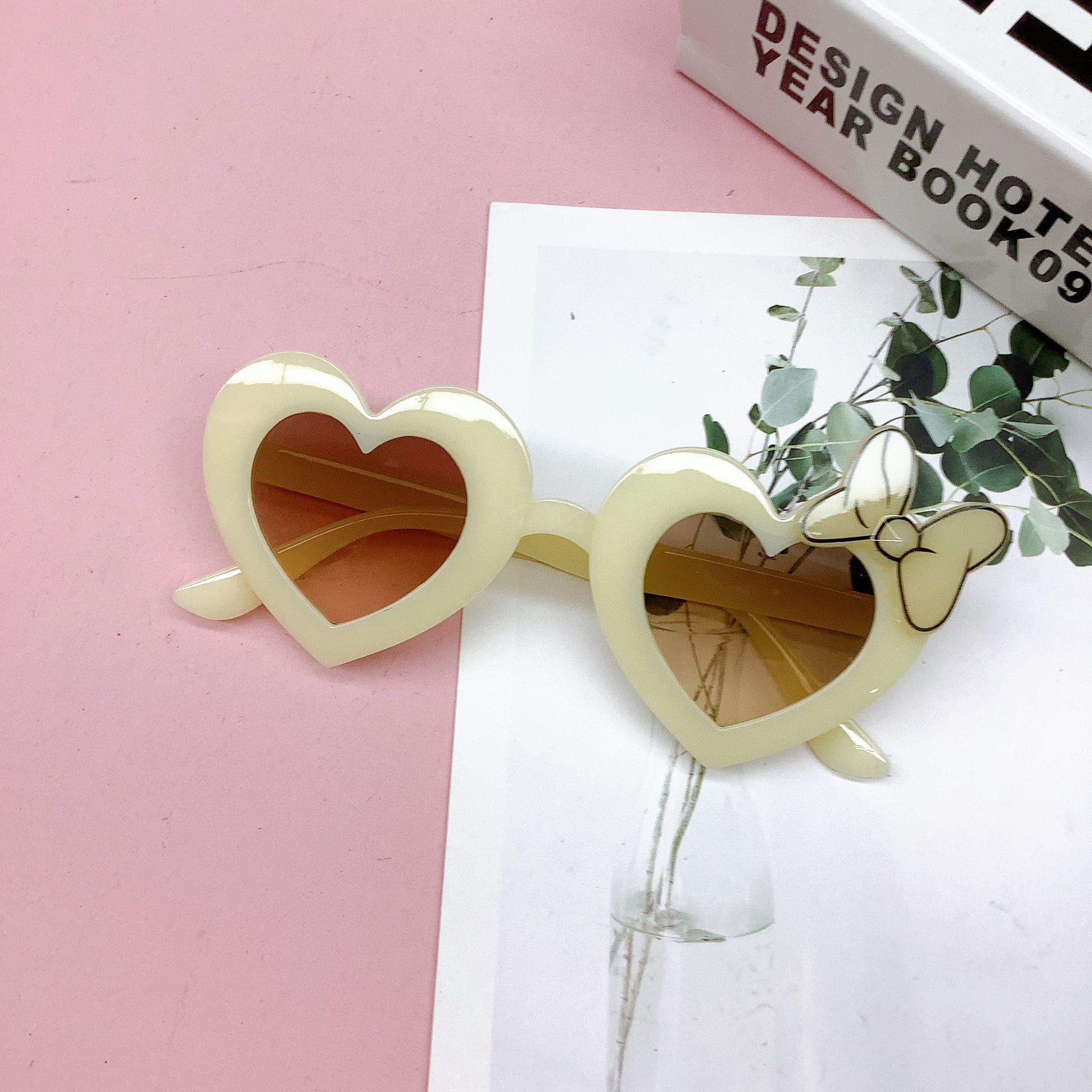 Fashion New Kids Sunglasses Love Heart Bow Tie Baby Sun Protection Uv Protection Kids' Sunglasses Sunglasses Tide