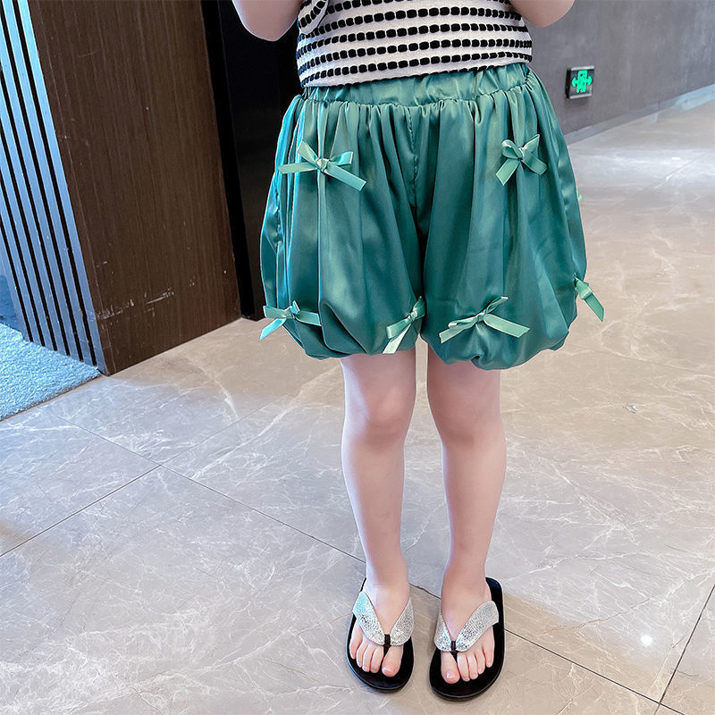 女童夏季短裤2021新款洋气宽松花苞裤宝宝外穿可爱灯笼短裤热裤夏