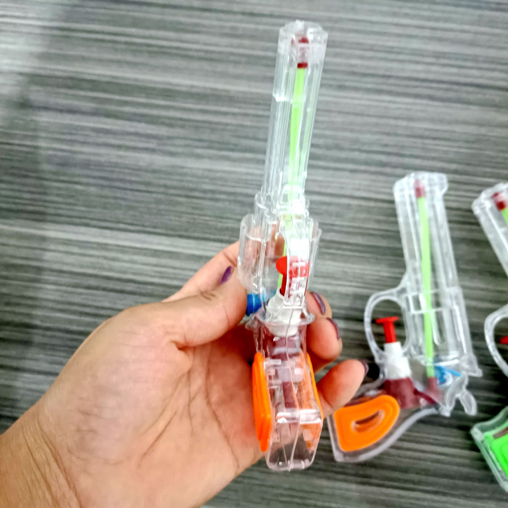 Plastic Water Gun Transparent Water Gun Children's Toy Gun Water Gun 1 Yuan Supply 2 Yuan Department Store Toy Wholesale